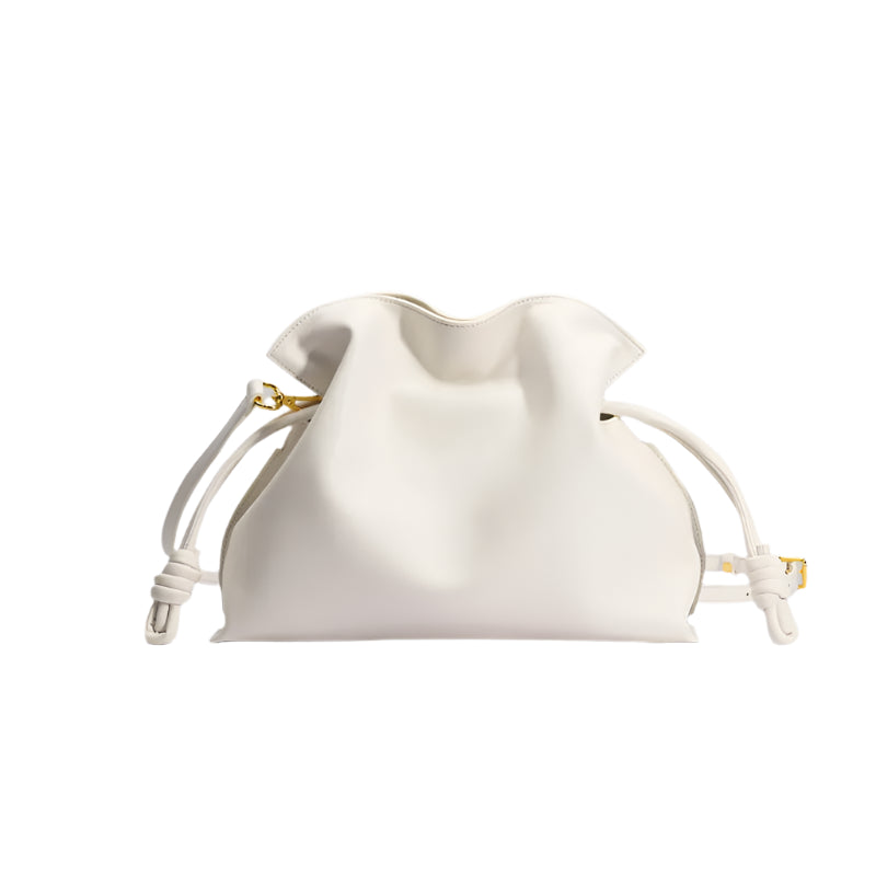 Women Fashion Pleated Cowhide Bag